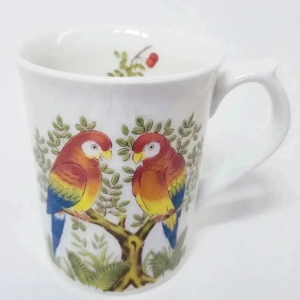 Otagiri Vintage Parrots Coffee Tea Hot Chocolate Mug Cup